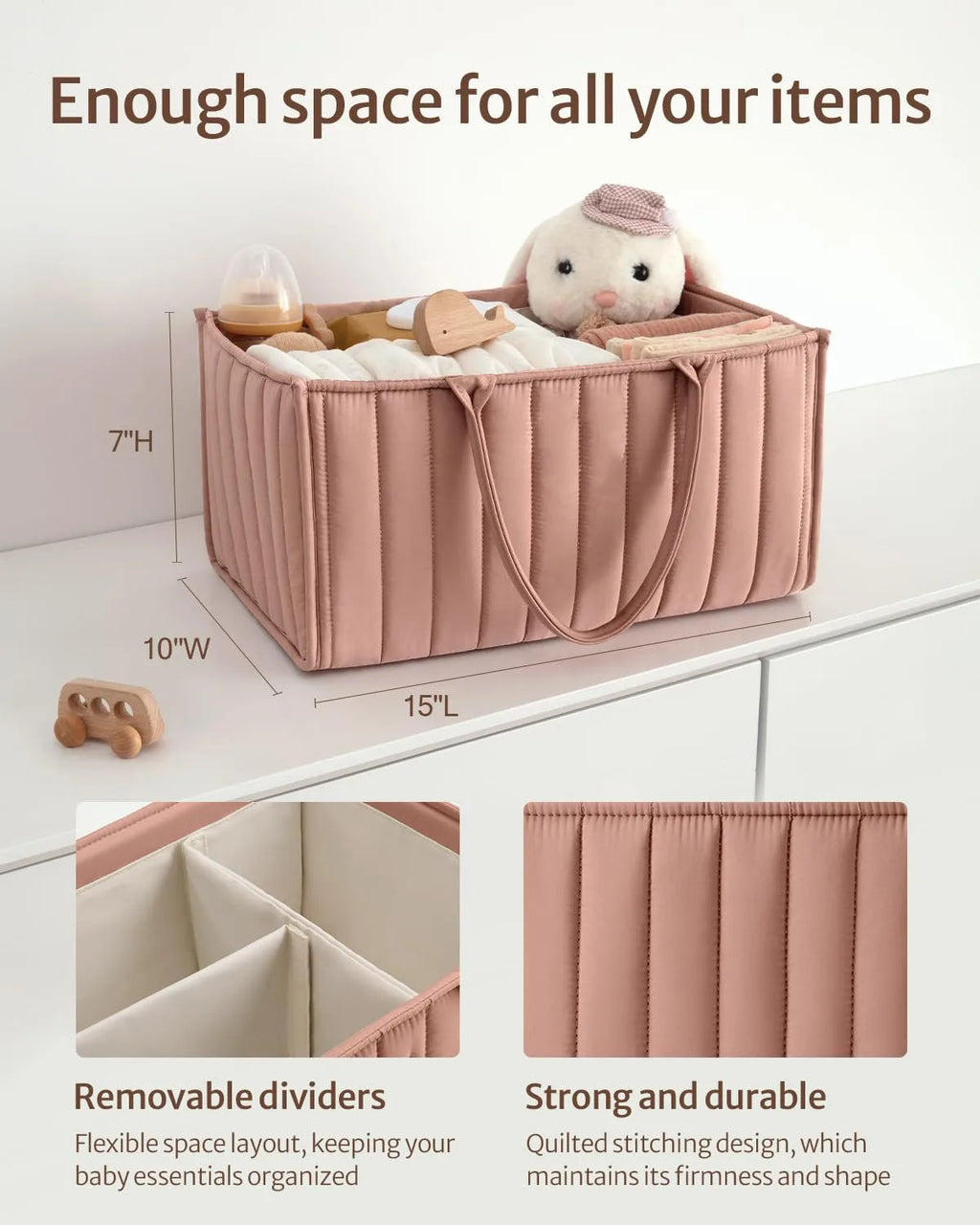 PANGDUBE Baby Diaper Bag Storage Bag for Baby Newborn Items Diaper Stackers & Caddies Diaper Organizer Nappy Bag for Baby Things