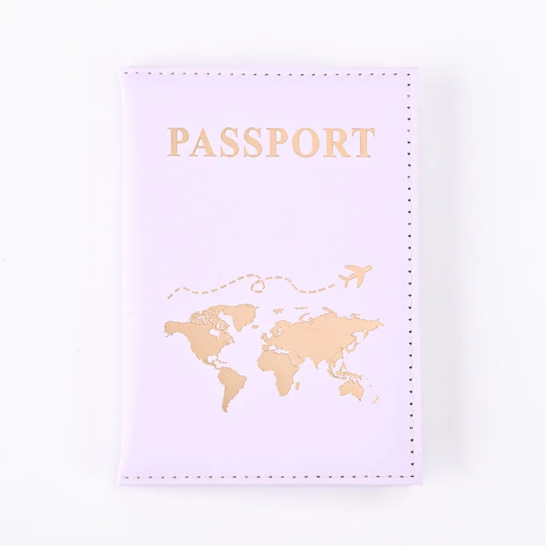 Fashion Passport Holder with Letter Print for Women Men Passport Protective Cover Travel Wallet Ticket Holder ID Card Clip Bags