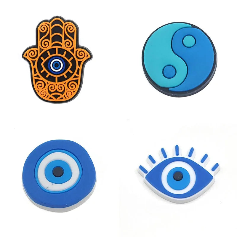 Eyeball Shoe Charms for Crocs Accessories Men Women Colorful Evil Hand Fashion Garden Sandals Buckle Decorations Pins Kids Shoes