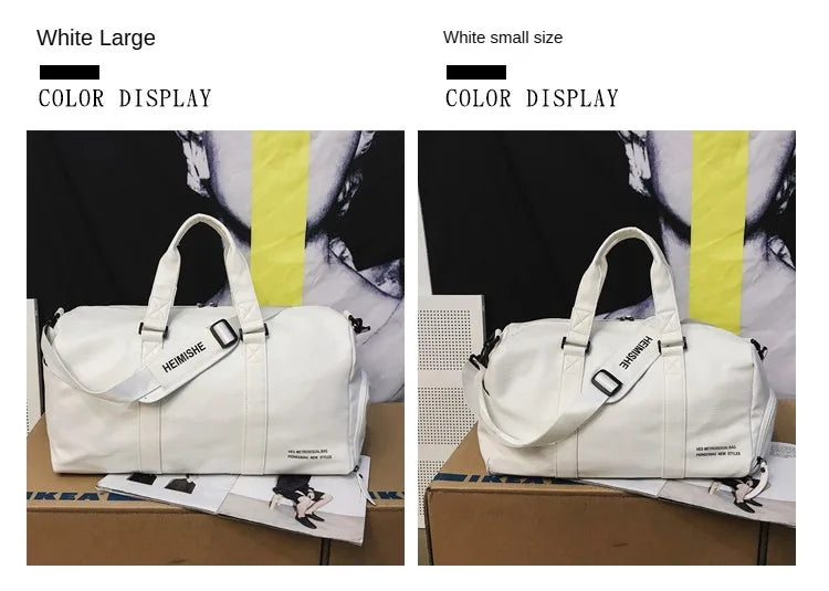 Men Gym Bag custom logo Large Dry And Wet Fitness Handbag Male Female Sports bag personality customization PU Leather Travel bag