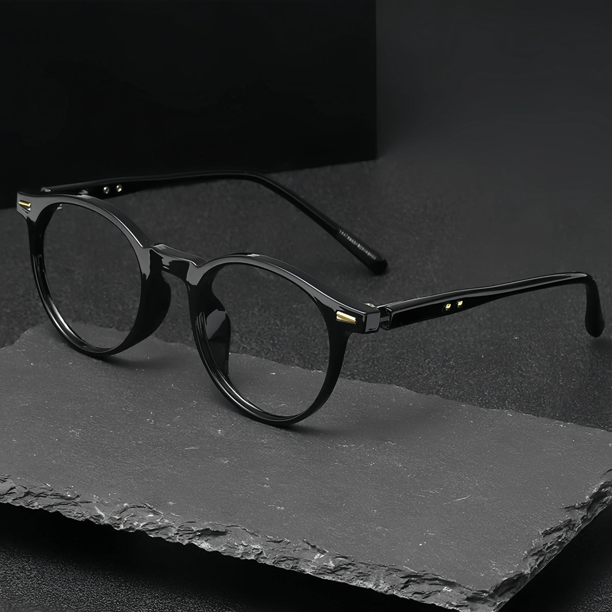 K-Style of Retro Literary Small Round Frame Tr90 Pin Glasses Frame for Men and Women Anti-Blue Light Glasses