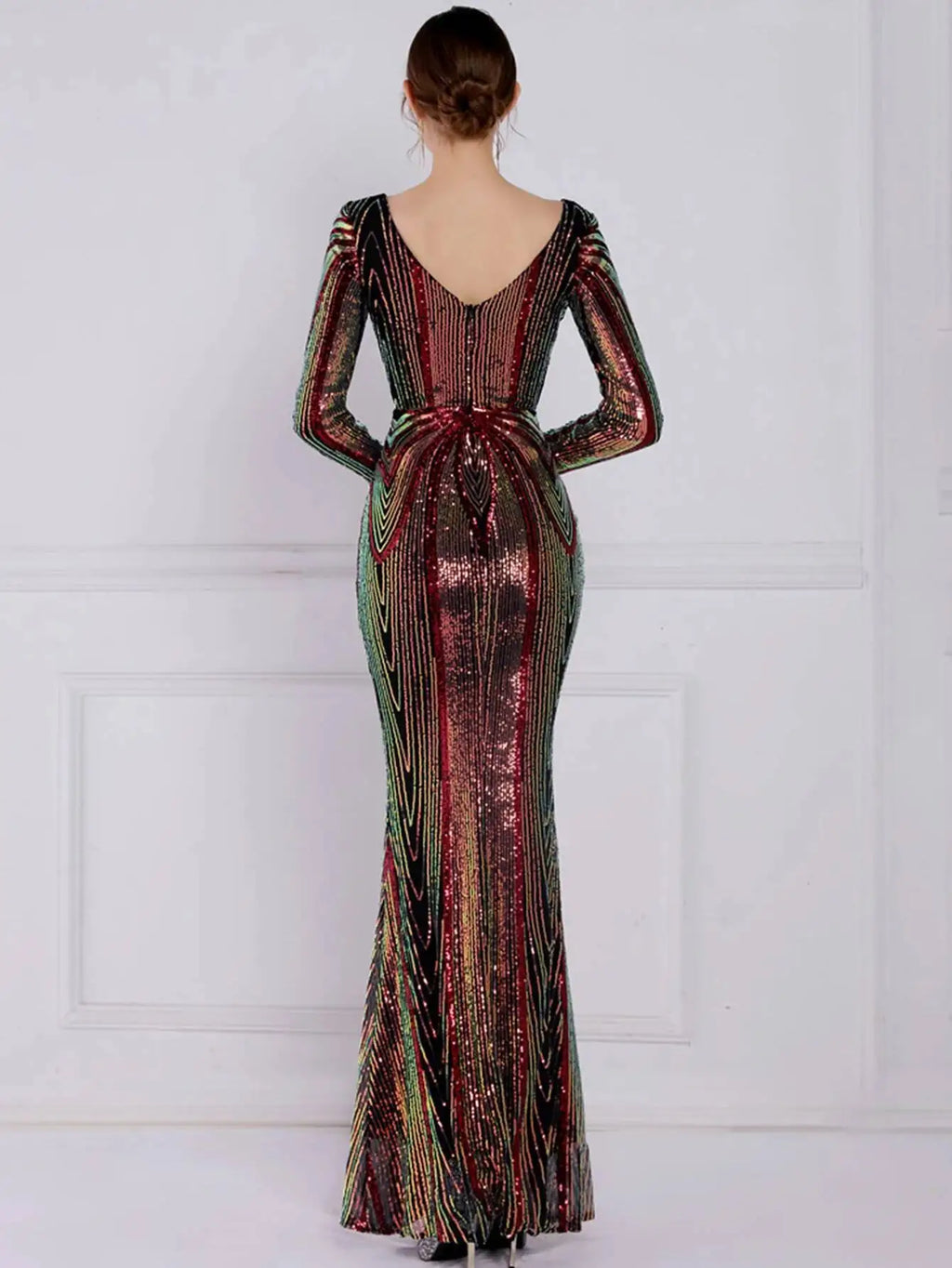 Sexy long sleeve birthday evening dresses for women 2026 elegant luxury wedding party dress vintage maxi sequin dress vestidos