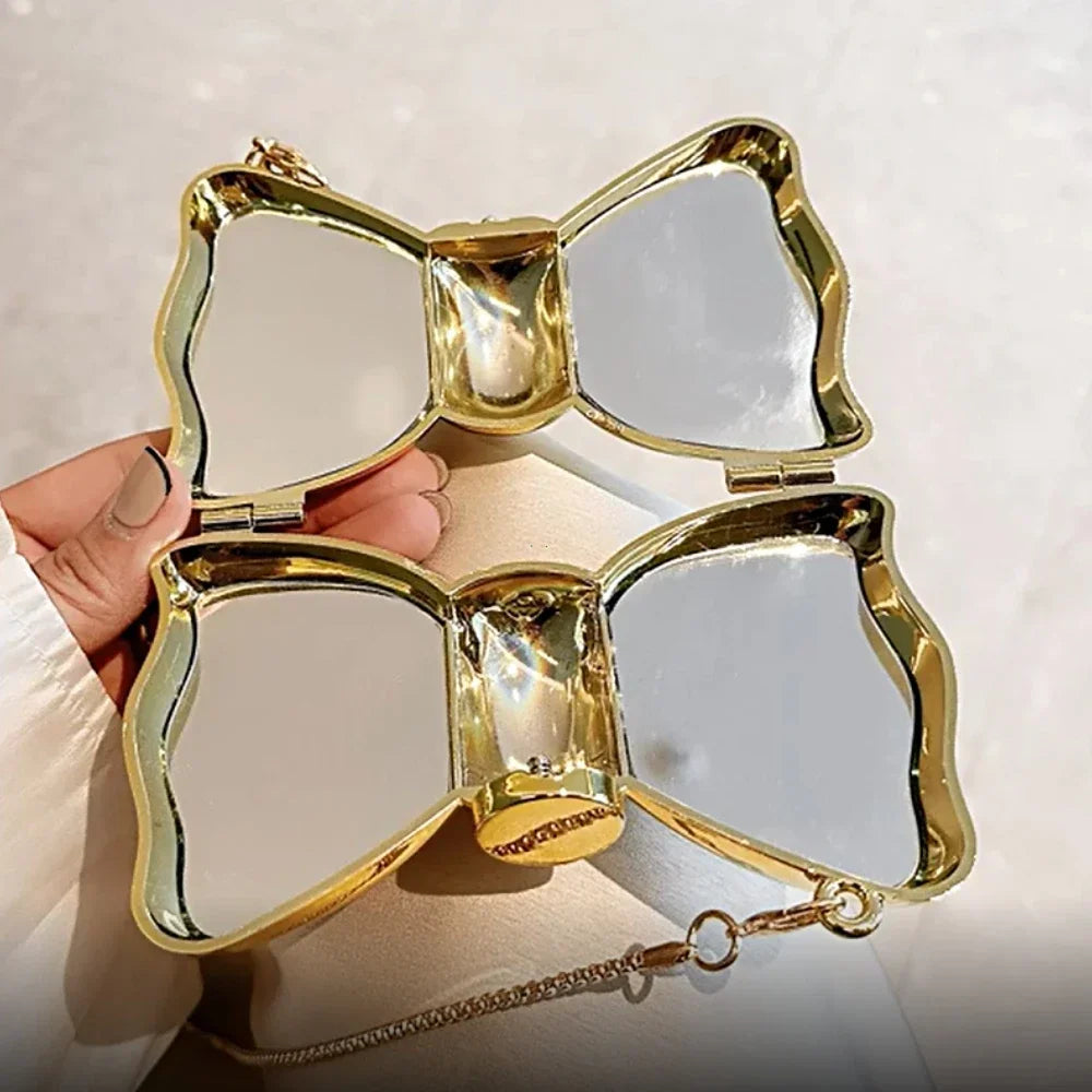 Purses and Handbag Luxury Designer Shoulder Bags Funny Shape Party Wedding Round Acrylic Shiny Clutch Purse Golden Evening Bag