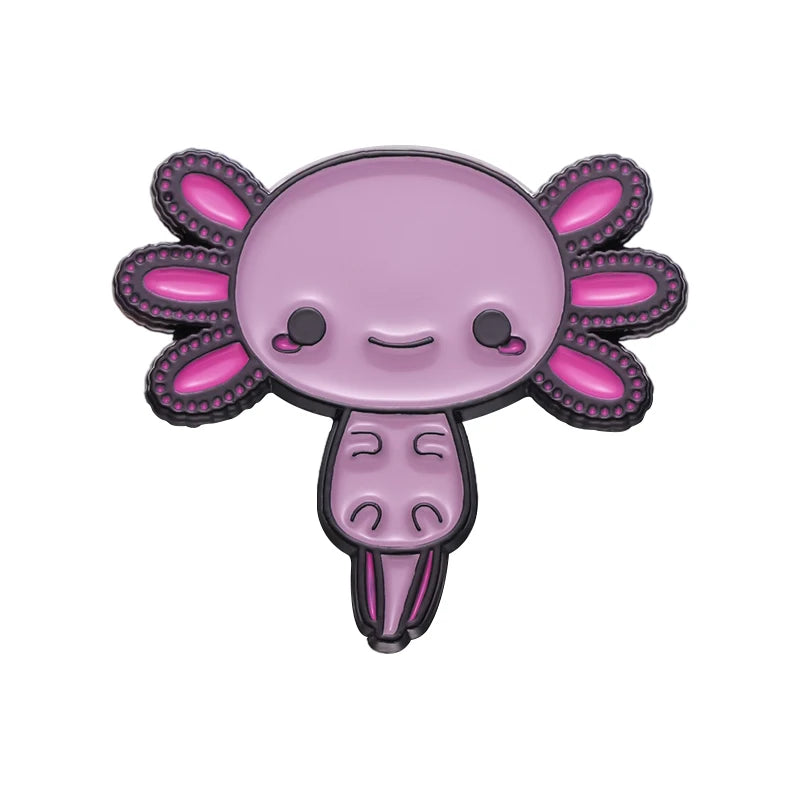 Cute Cartoon Salamander Enamel Pins Custom Funny Insect Metal Brooches Backpack Lapel Badges Jewelry For Kid Women Wholesale