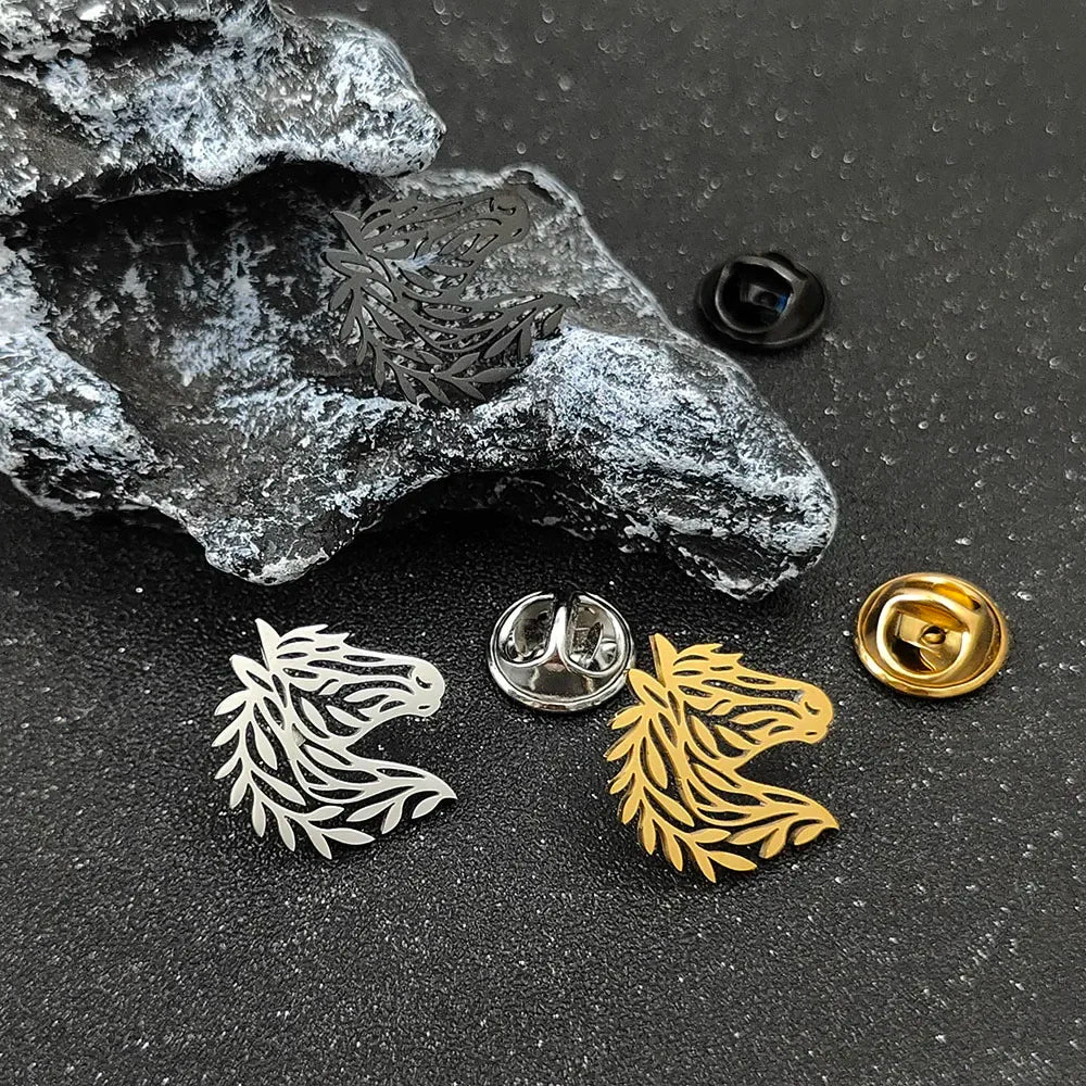 Personalized Horse Brooch with European and American Minimalist Style, Exquisite Gift, Wedding Party Jewelry