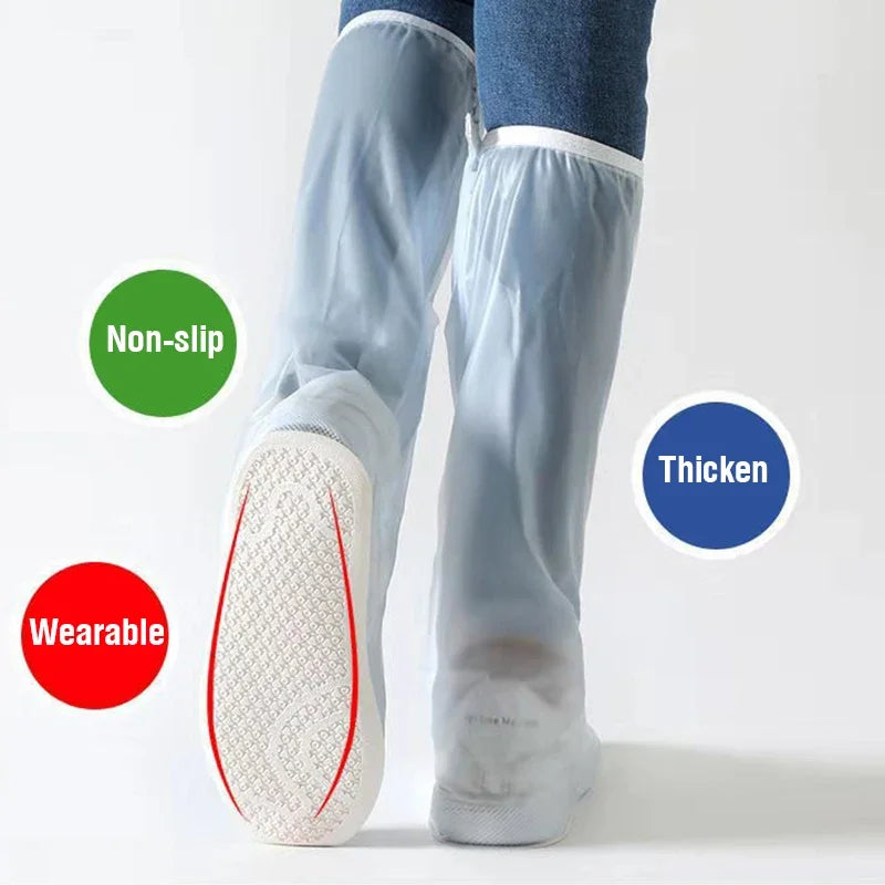 40cm Tall Shoes Cover Rain Waterproof Silicone Shoes Protectors Cycling Rain Boots Non-Slip Shoe Cover Rainy Water proof shoes