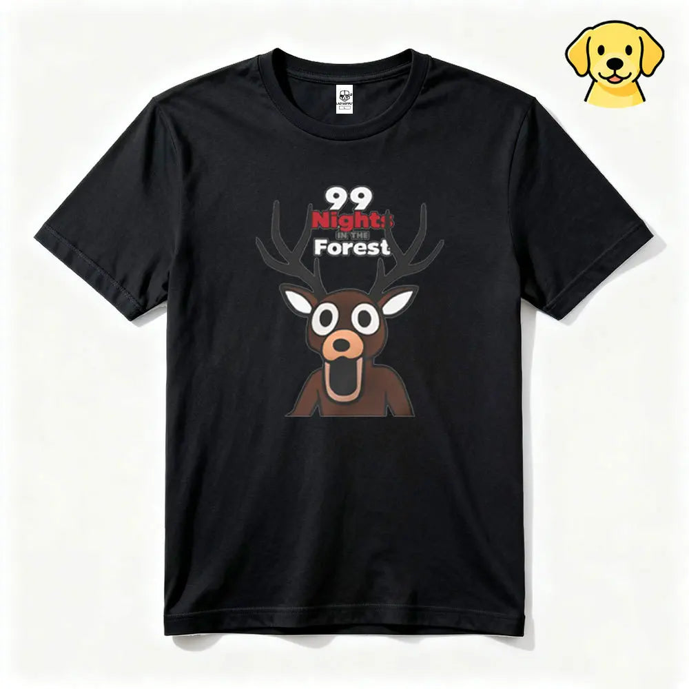 Kids 99 Night in The Forest Missing Game Graphic Tshirt Christmas Gamers Cotton Short Sleeve O-neck Gift for Holidays Boys Girls