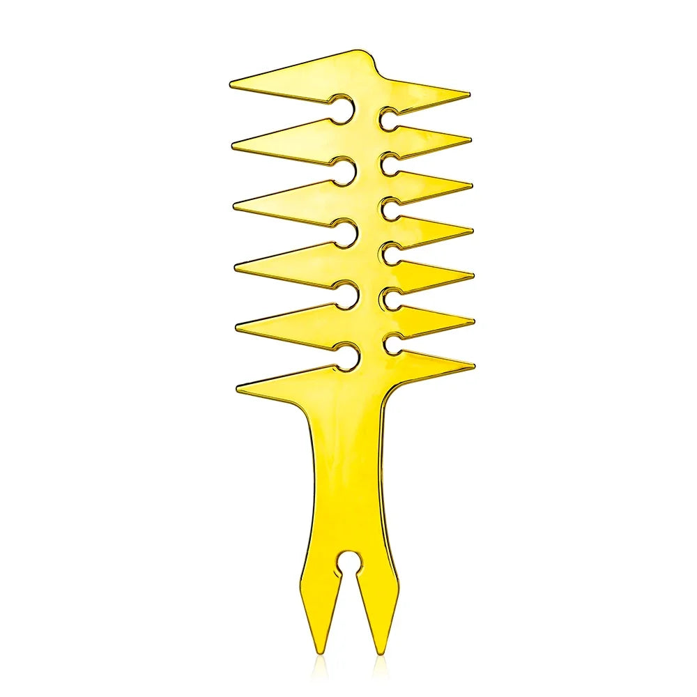 Men Oil Head Comb Hairdresser Haircut Wide Tooth Fork Comb Two-side Tooth Design Detangling Comb Salon Barber Hairdressing Tools