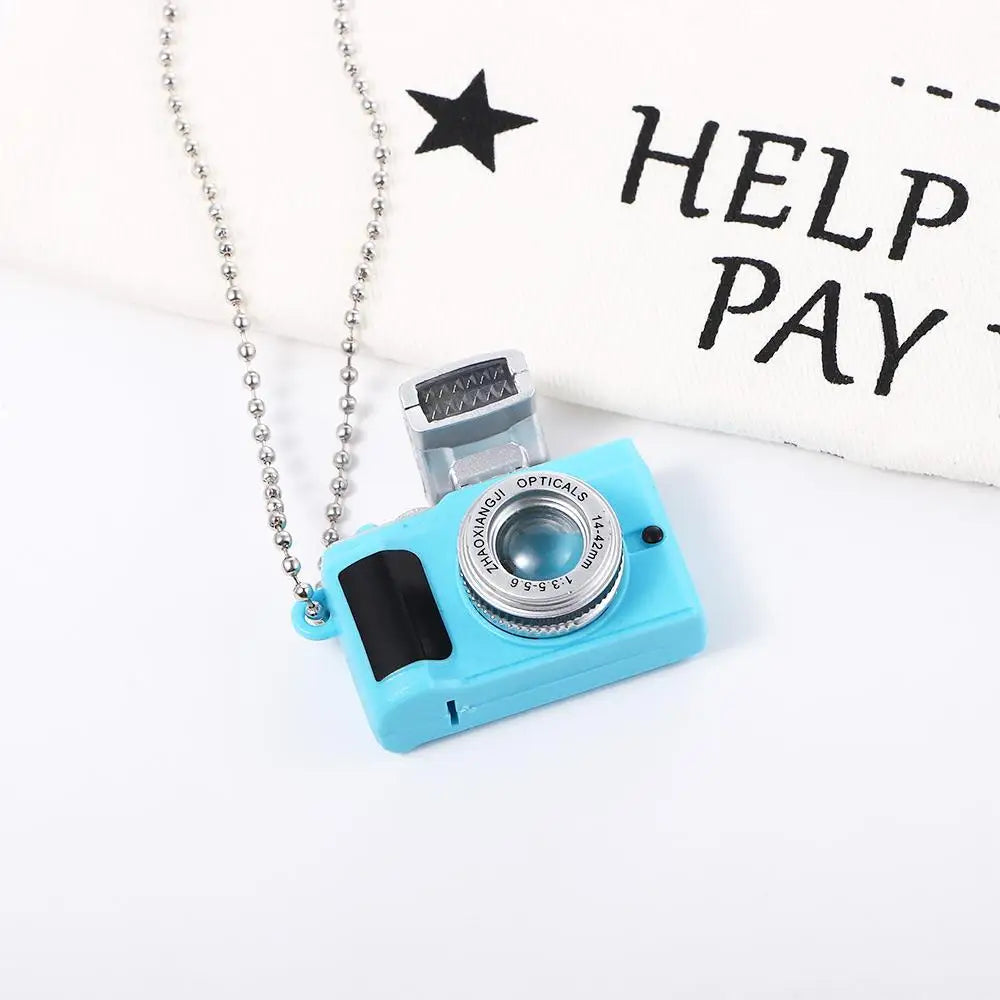 Couple Models Unisex Flash Camera Men Luminous Sweater Chain Music Pendant Fashion Jewelry Necklace
