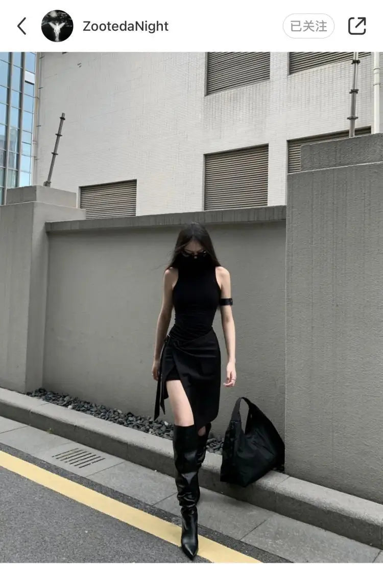 Party Modern Ladies Knee High Boots Pointed Toe Fashion Pleated Western Women Long Boots Shoes Female Pumps Heels Shoes