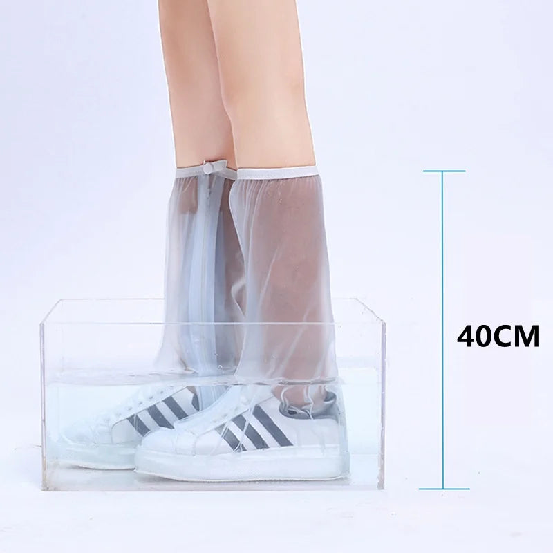 40cm Tall Shoes Cover Rain Waterproof Silicone Shoes Protectors Cycling Rain Boots Non-Slip Shoe Cover Rainy Water proof shoes