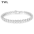 TYYL D VVS1 Moissanite Tennis Bracelet Lab Diamond Charms for Women 925 Silver Bracelets Ladies Wristlet Hand Chain Man Jewelry