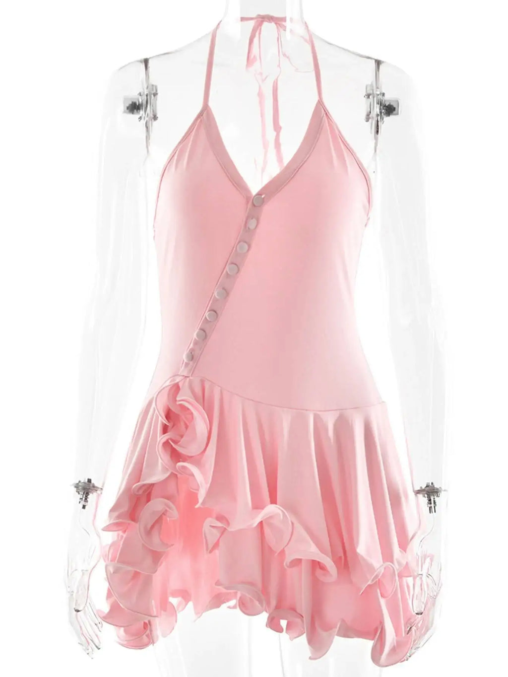 Sexy pink black ruffles mini summer dress women white club birthday party dress woman long sleeve prom evening dresses vestidos