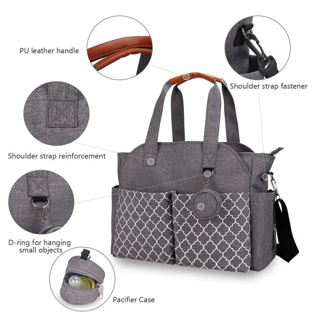Multifunktionale Wickeltasche, große Kapazität, Babytasche für Mütter, Kinderwagen-Tasche, Babyartikel-Organizer, Handtasche, Windeltaschen