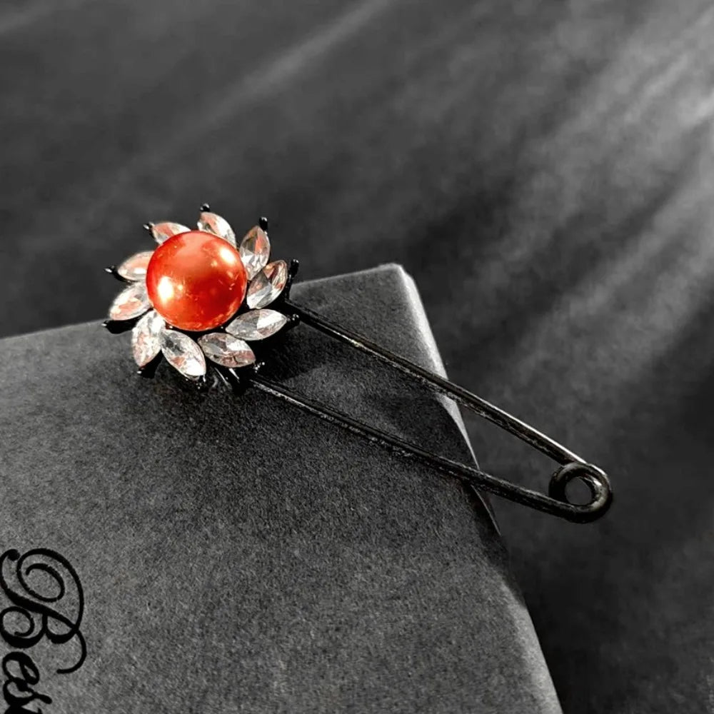 Multi-purpose Metal Pins 55mm-83mm Large Black Metal Safety Pin Woman's Scarf Clothing Adjustable Pins