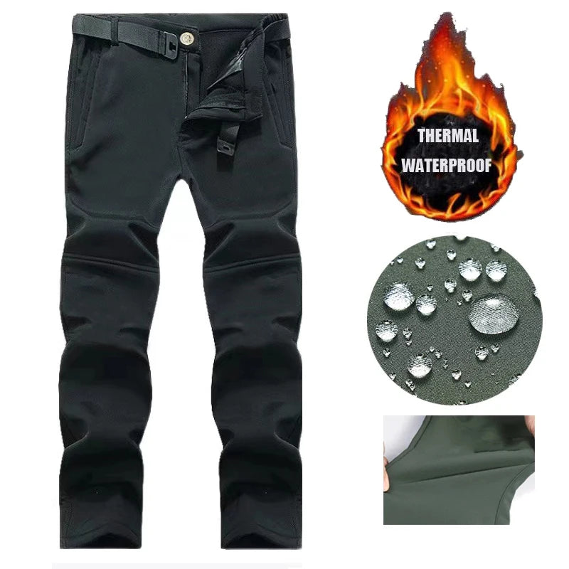 Men Autumn Winter Tactical Military Tracksuit Set Softshell Jackets Casual Fleece Cargo Pants Hiking Camping Climbing Trousers