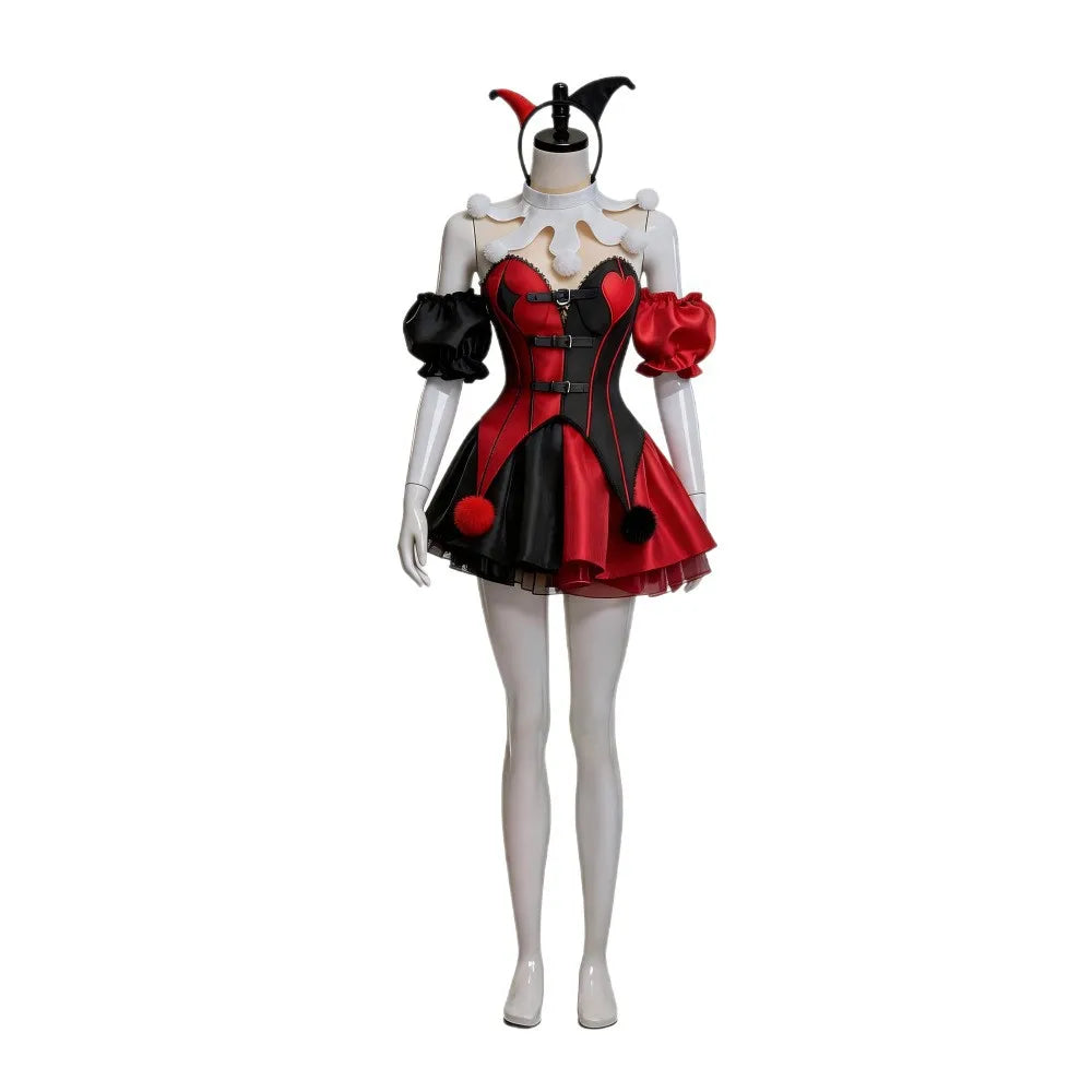 Halloween Cosplay Clown Skirt Hairband Clothing Women Party Disguise Roleplay Female Outfits Suit Halloween Costume Carnival