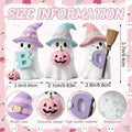 Halloween Ghost Decorations 3 Pack Cute Pumpkin Resin Statue Figurine Shelf Ornament Home Tabletop Desk Living Room Party Supply