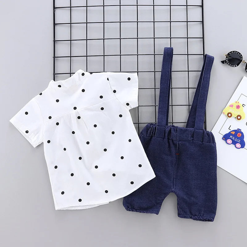 New Summer Baby Boys Clothes Suit Children Short Sleeve Shirt Overalls 2Pcs/sets Toddler Clothing Infant Costume Kids Tracksuits