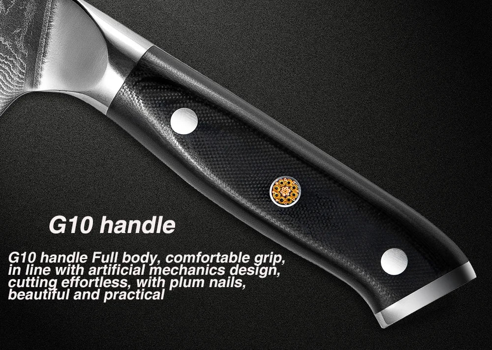 XITUO Professional Damascus steel kitchen knife 67-layer high carbon stainless steel ultra-sharp multi-functional cooking knife