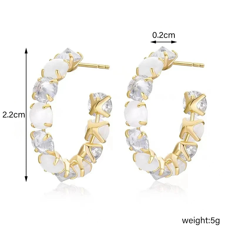 XIYANIKE Geometric Round Pearl Earrings Temperament Online Celebrity Earrings Personality Design Earrings New 2021