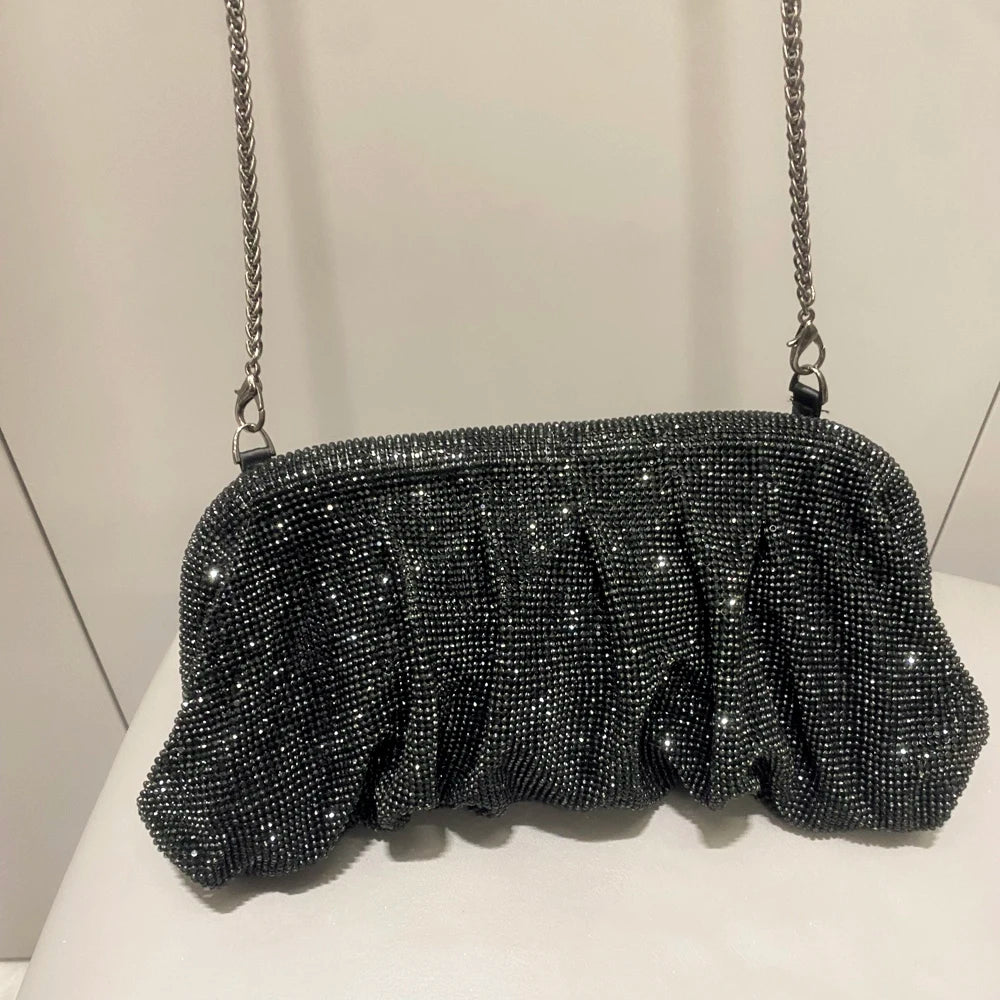 Glänzende Strasssteine, handgefertigte Abend-Clutch-Taschen, neue Faltbörsen und Handtaschen, Luxus-Designer-Hochzeitsfeier, hohe Qualität