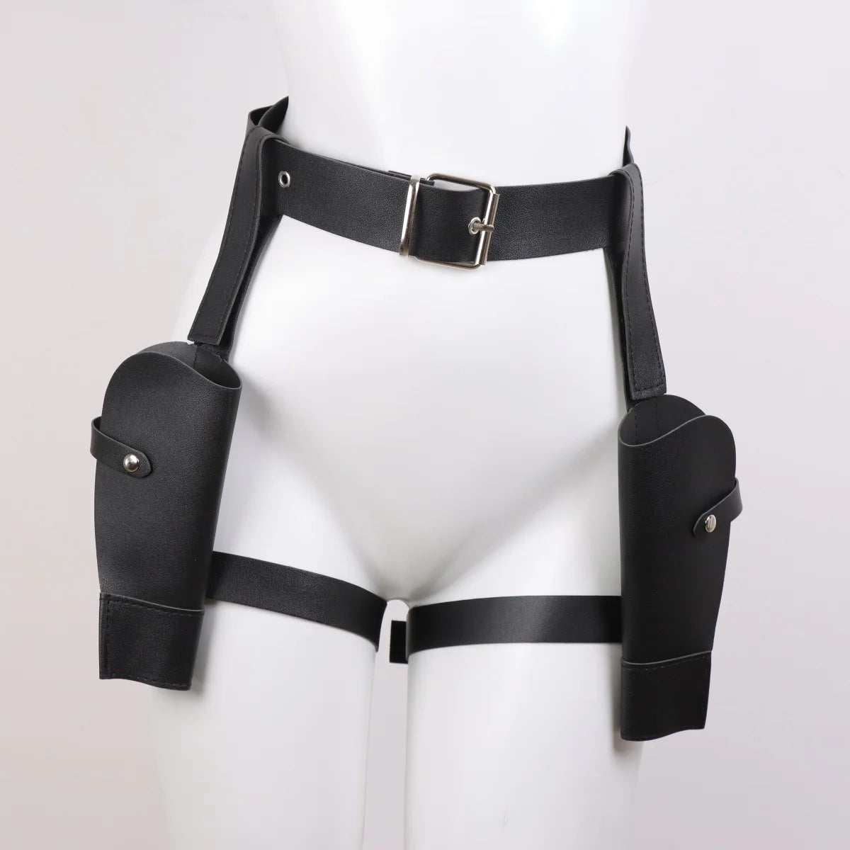 Adjustable Leg Holster and Belt Set For Party Halloween Cosplay Accessory Cowboy Costume for Women And Men(Gun not included)