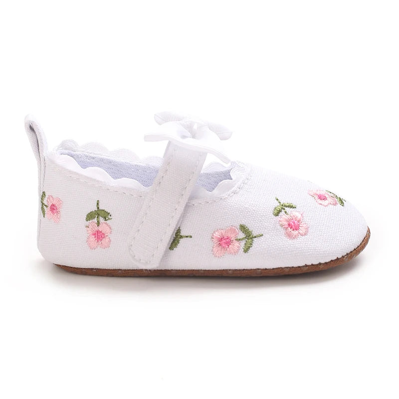 Flower Princess Shoes Baby Shoes Baby Shoes Sneakers Soft soled Sneakers Single Shoes Cloth Shoes