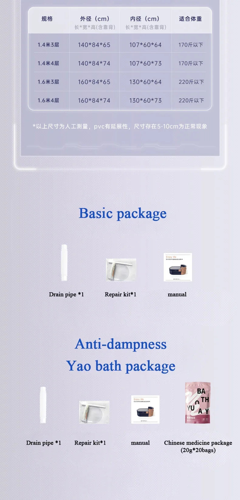 Large Capacity Hotel Space Capsule Inflatable Bathtubs Steam Sauna Folding Bathing Bucket Portable Home