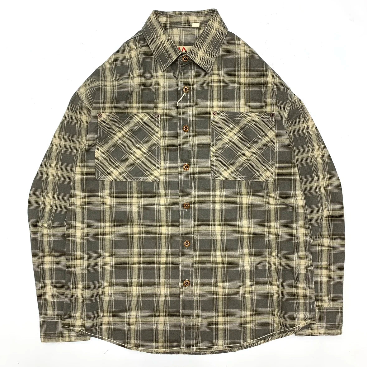 2025 Autumn New Japanese Retro Long-Sleeve Turn-down Collar Plaid Shirt Men's Fashion 100% Cotton Washed Loose Casual Blouses