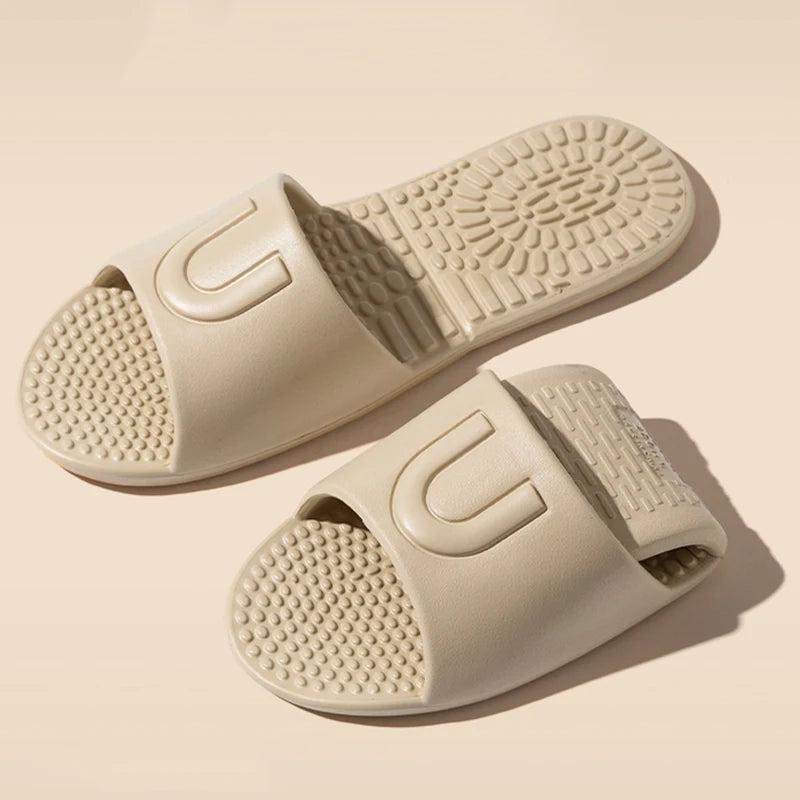 2025 New Ultra Light Non Slip Beach Slippers for Women Soft Sole Massage Home Slides Woman Portable Folding Outdoor Flip Flops