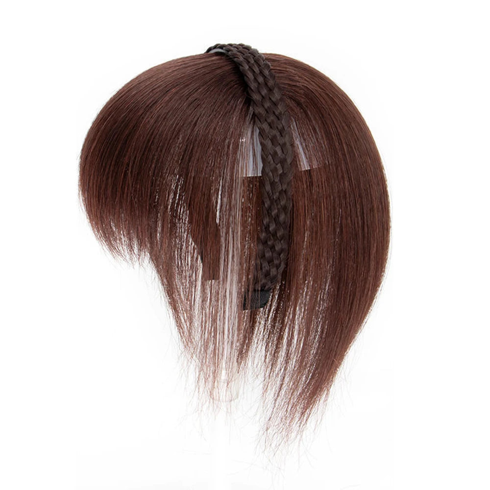 Women Girls Fake Hair Headband Fringe Wig Bangs Hairband Hair Extension Clips In Hair Extension Hair Accessories Hairpiece Clips