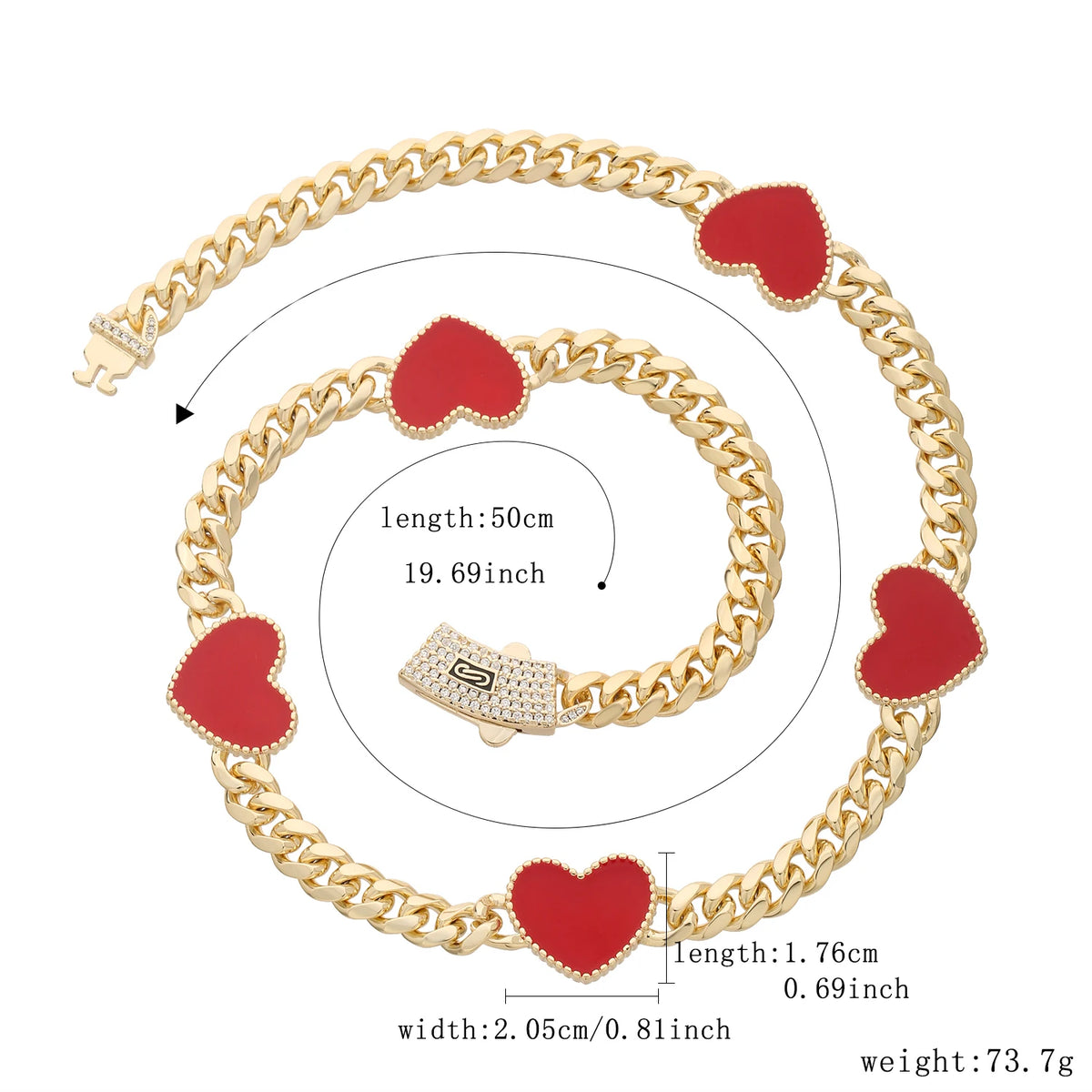 Fashionable love necklace 14K brass 8N multi-style heart-shaped necklace for women Christmas birthday New Year romantic gift
