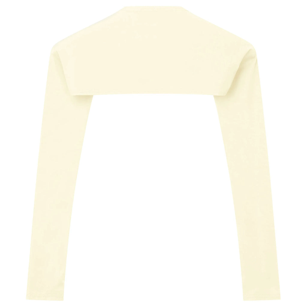 Men Open Front Half Crop Top Solid Long Sleeve Cardigan Bolero Shrug Tops Muscle Arm Sleeves Workout Sports Gym Tops Clubwear