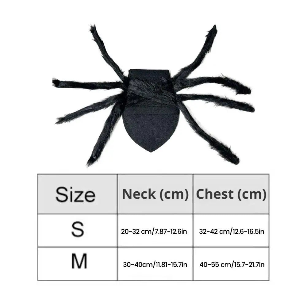Halloween Dog Cat Spider Costume Funny Pet Cosplay Clothes Realistic Furry Chest Back Design Party Costumes for Small Medium Pet
