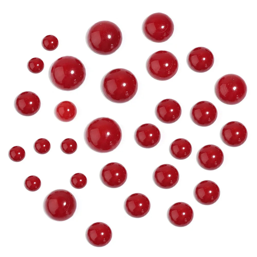 1-10Pcs Red Coral Cabochon Beads Round Shape Natural Cabochon Beads for DIY Jewelry Making Bracelets Necklace Rings Accessories