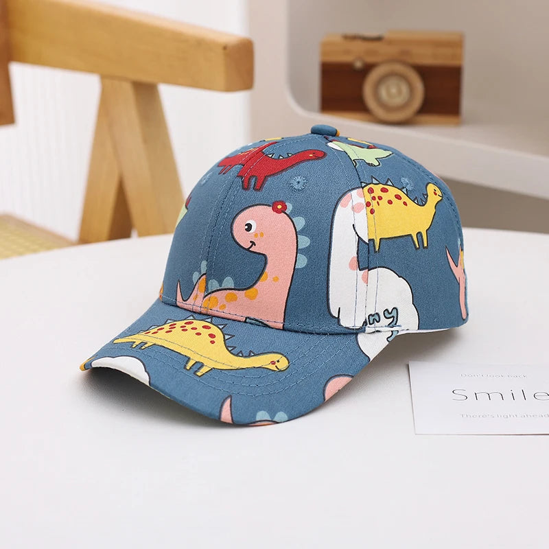 Summer Baby Snapback Hat Cartoon Baby Girls and Boys Visor Cap Outdoor Children Baseball Cap Toddler Sun Hats for Kids