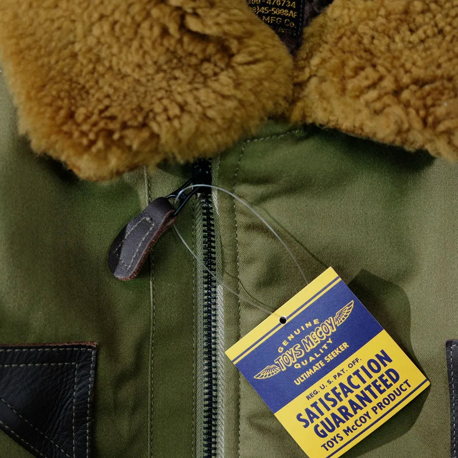 TOYS McCOY1945 real wool collar B15A thickened flight jacket