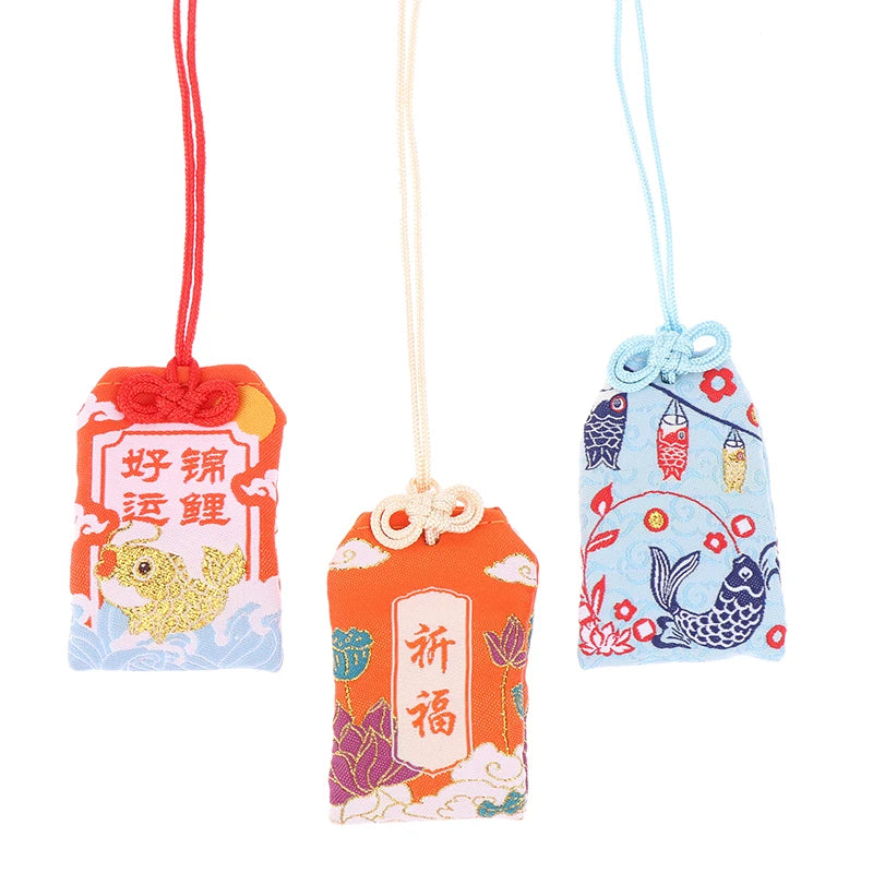 1 Stück Kindergeschenk Anhänger Neue Klassische Japanische Gebets-Kaiser-Amulett Omamori Glück Erfolg Arbeitsgott des Reichtums Kleiner Segenbeutel