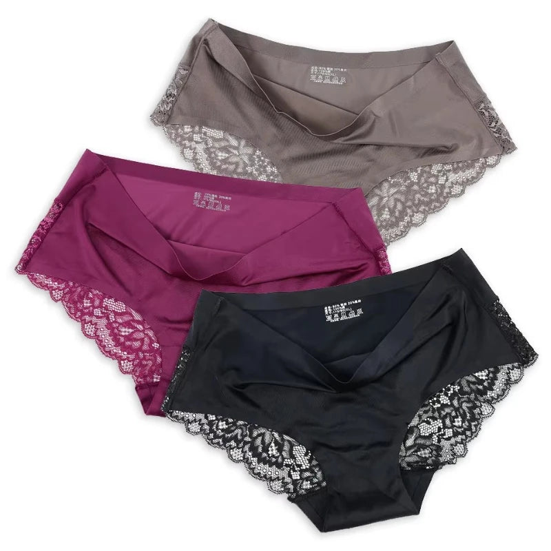 1/5/10Pcs Seamless Women Hollow Out Panties Set Underwear Comfort Lace Briefs Low Rise Female Sport Panty Soft Lady Lingerie