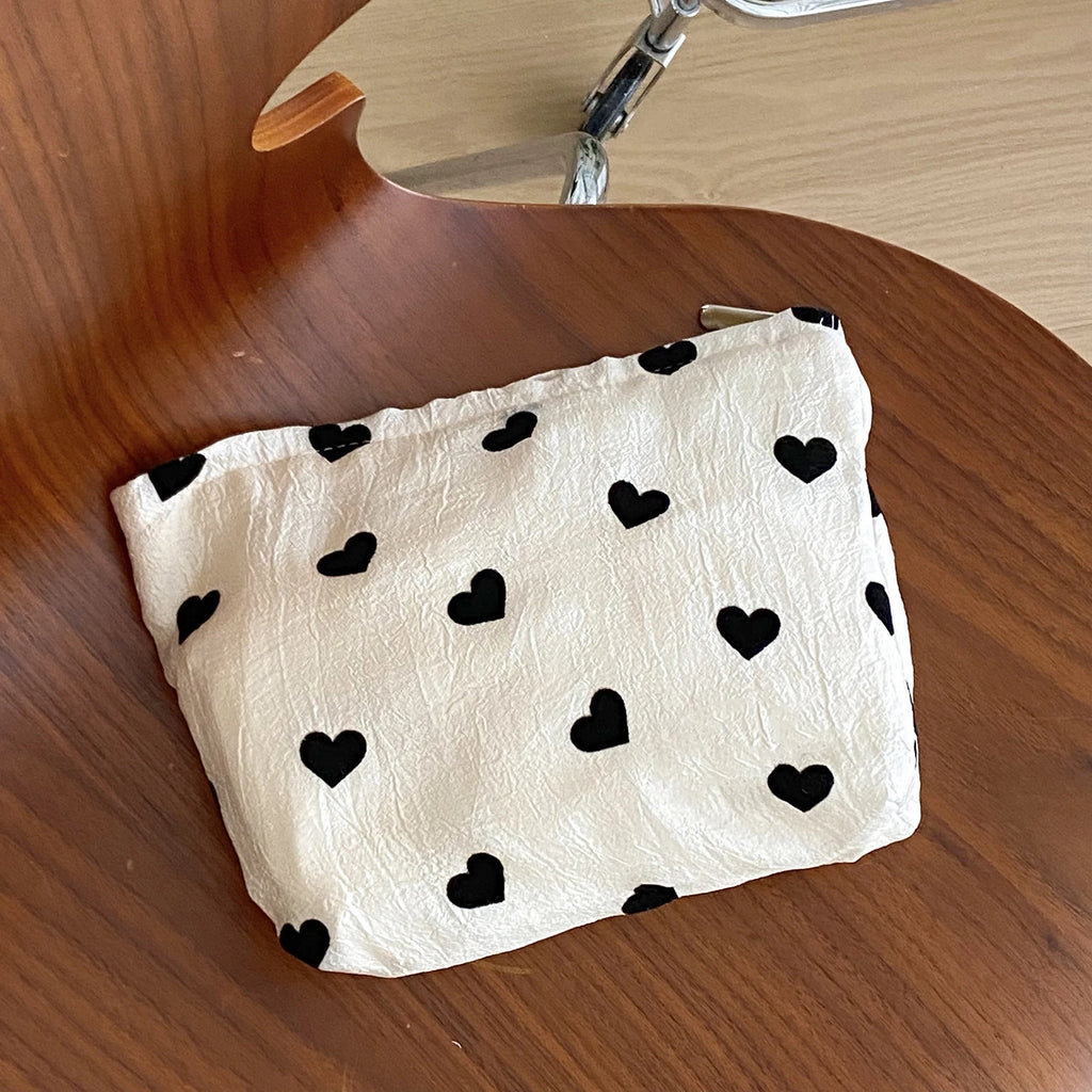 Large Capacity Female Cosmetic Bag Portable Travel Lipsticks Toiletry Sundry Storage Bag Canvas Makeup Bag Clutch Bag Handbags