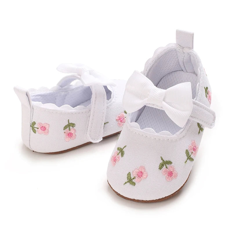 Flower Princess Shoes Baby Shoes Baby Shoes Sneakers Soft soled Sneakers Single Shoes Cloth Shoes