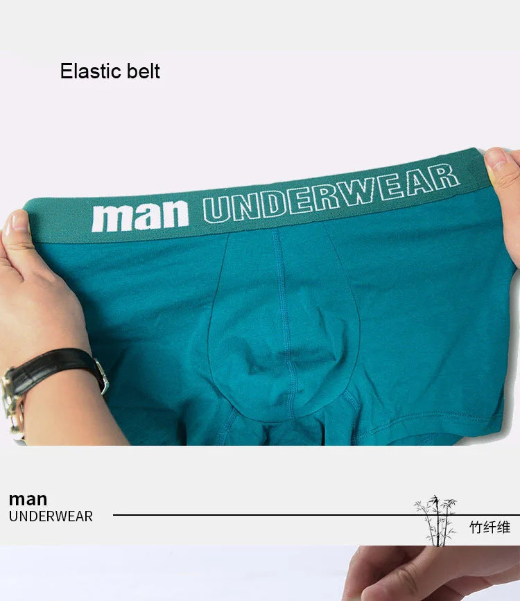 4pcs Mens Boxers Bamboo Fiber Men's Panties Sexy Boxer Shorts Breathable Soft Underwear for Men Underpants Plus Size M to 7XL