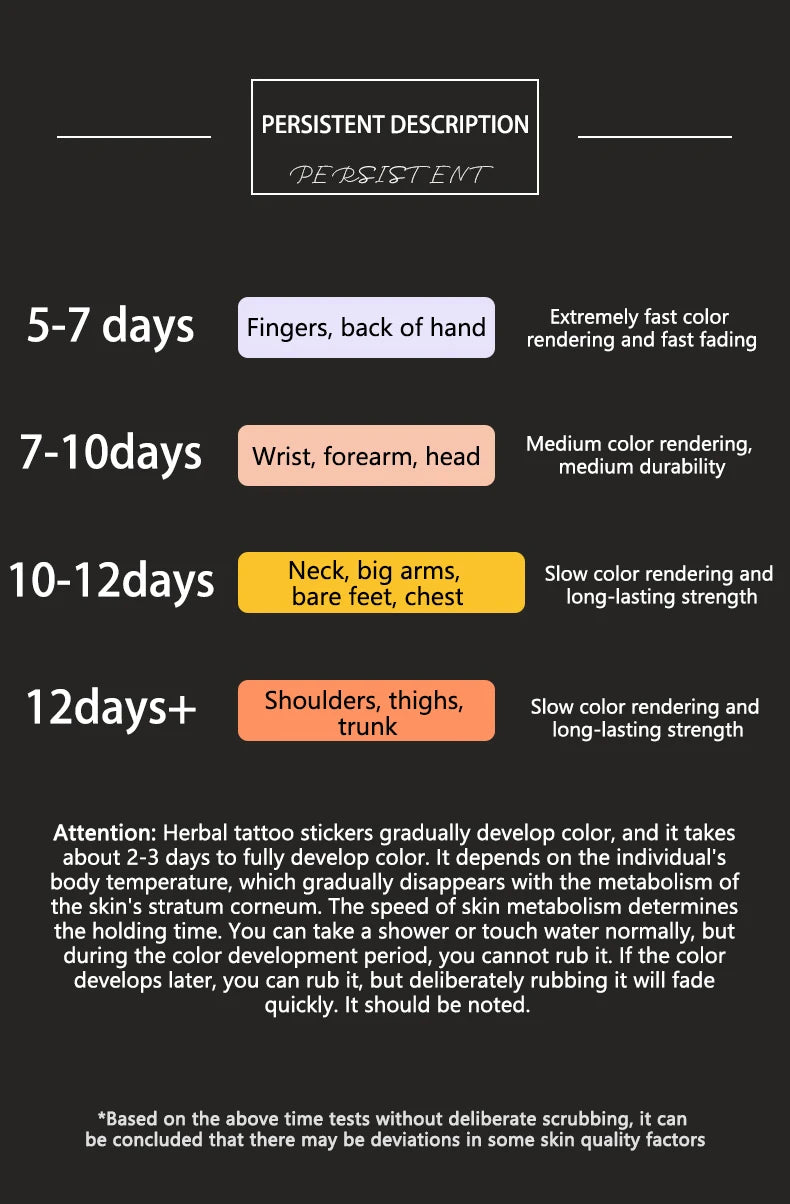 Simple Poem Waterproof Temporary Tattoo for Arm and Wrist, Long-Lasting, Realistic Fake Tattoo for Men and Women