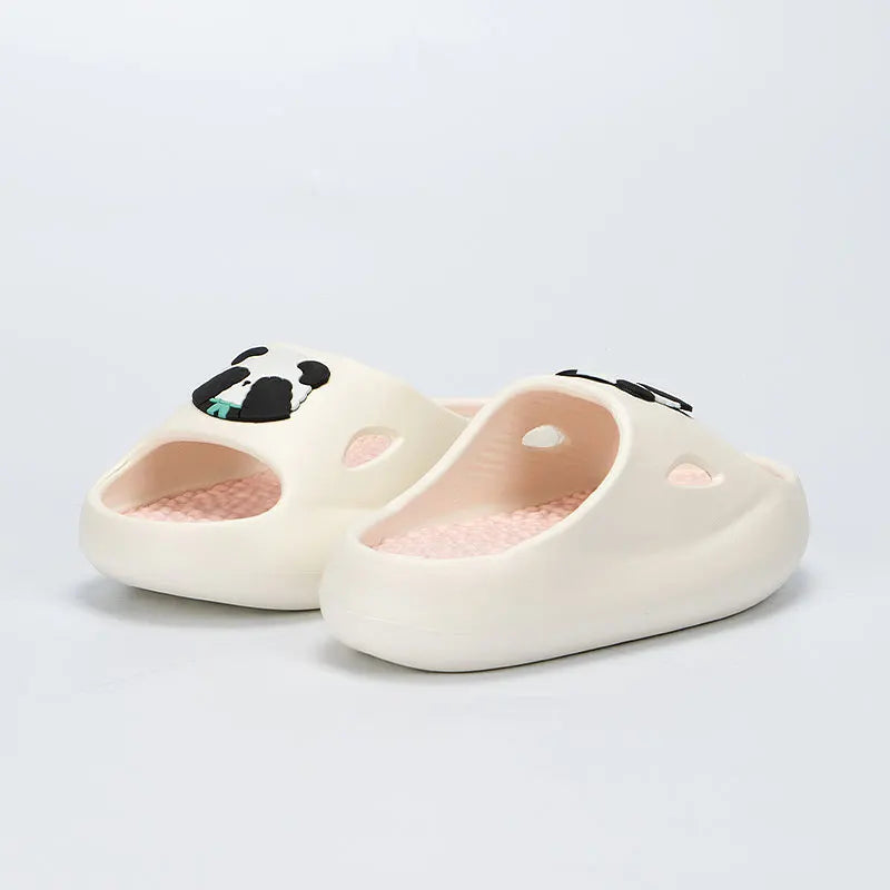 Thick Platform Panda Slippers for Women 2024 Summer Soft Sole Platform Sandals Woman Massage Non Slip Indoor Bathroom Slippers