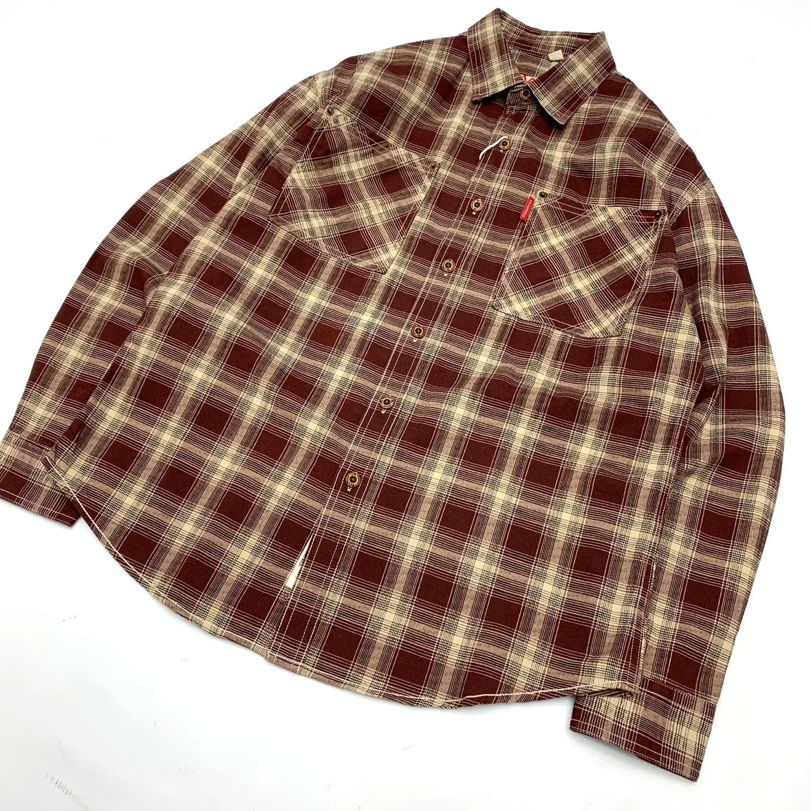 2025 Autumn New Japanese Retro Long-Sleeve Turn-down Collar Plaid Shirt Men's Fashion 100% Cotton Washed Loose Casual Blouses