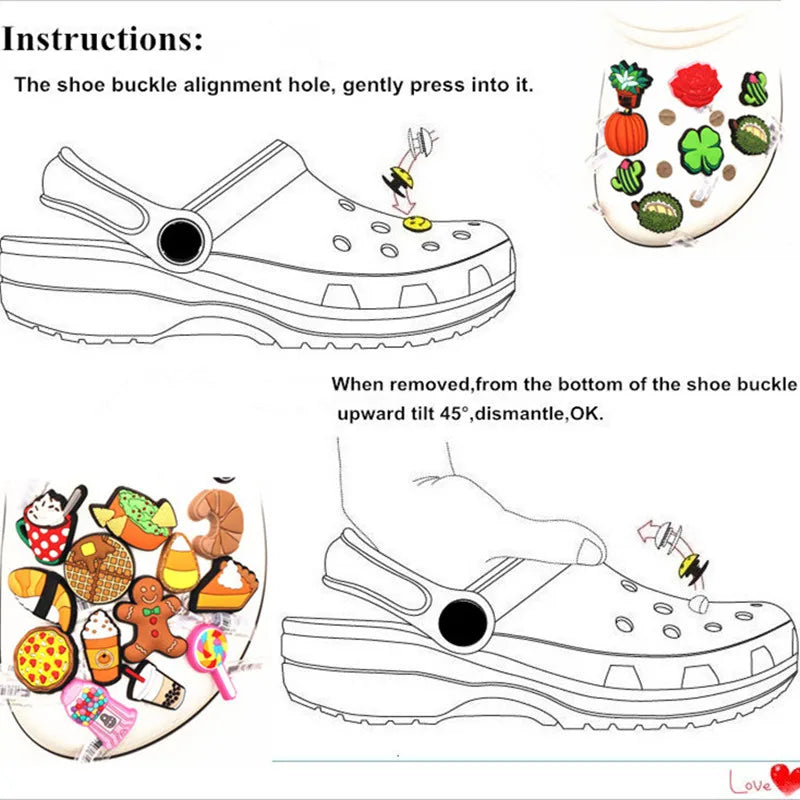New Whole Set Hot Sale DIY Hole Shoes Charms for Little Yellow Duck Charms Designer Quality Garden Shoe Decoration Girl Gift