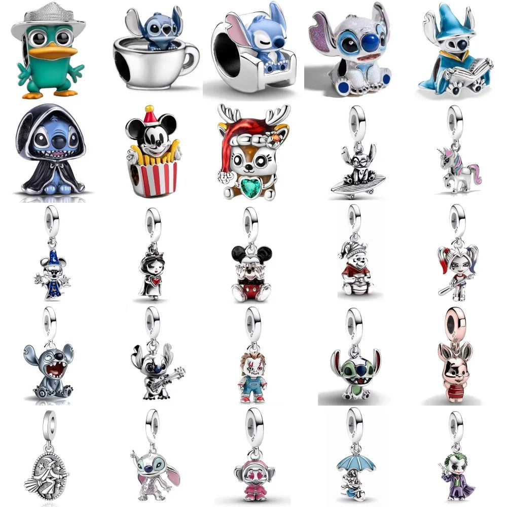 2026 Hot Selling 925 Silver,Cup Bead Mouse,Pig Pendant,European Original Bracelet DIY Accessories Exquisite Charm Jewelry Gifts