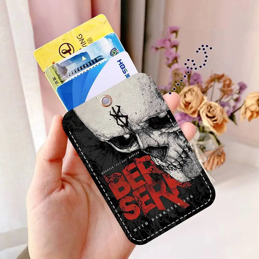 Anime B-berserk Badge Holder Keychain For Bank Business Work Card Holder Student Card Protective Case Bus Card