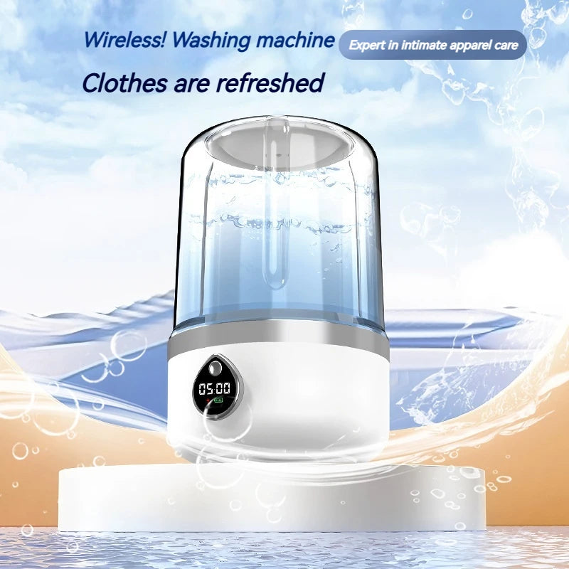 Mini Washing Machine Portable Rechargeable Fully Automatic Washing Machine for Underwear, Socks, and Small Laundry